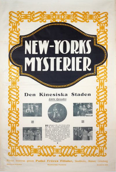 New Yorks Mysterier 6. episoden: Den Kinesiska Staden - (The Exploits of Elaine) original poster 