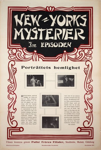 New Yorks Mysterier 3. episoden: Porträttets hemlighet - (The Exploits of Elaine) original poster 