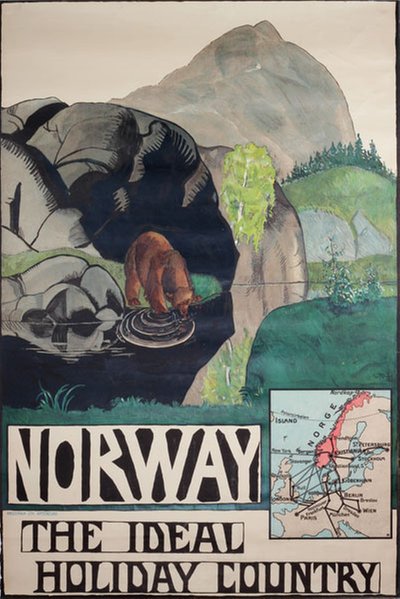 Norway the Ideal Holiday Country original poster designed by Krohg, Per (1889-1965)