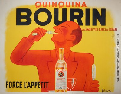 Quinquina "Bourin"  original poster designed by Bellenger