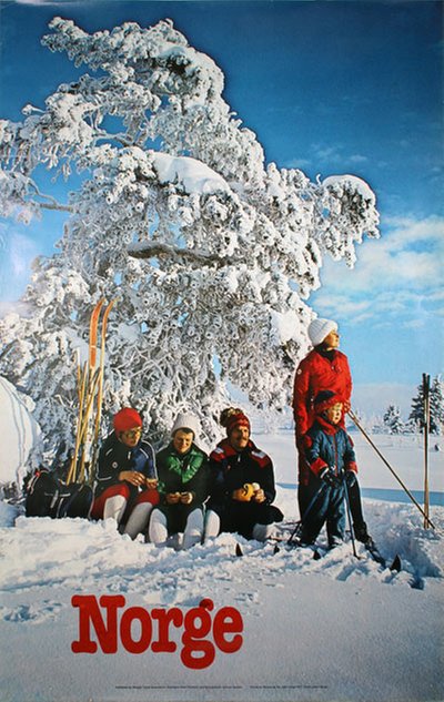 Norway Ski 1977 original poster designed by Photo: Johan Berge