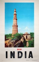 Delhi-India-1958-travel-poster