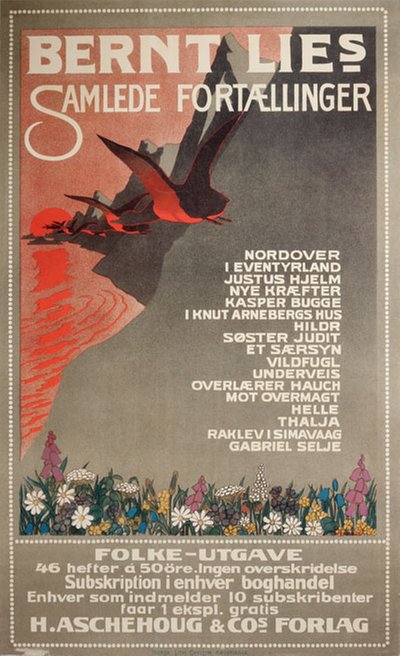 Bernt Lies Samlede Fortællinger original poster designed by Holmboe,Thorolf (1866-1935) ??