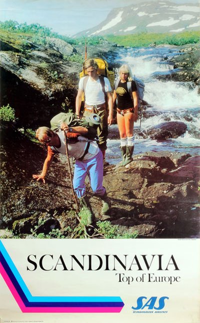 SAS Scandinavia top of Europe original poster 