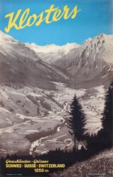 Klosters - Schweiz Suisse Switzerland 1250m original vintage poster