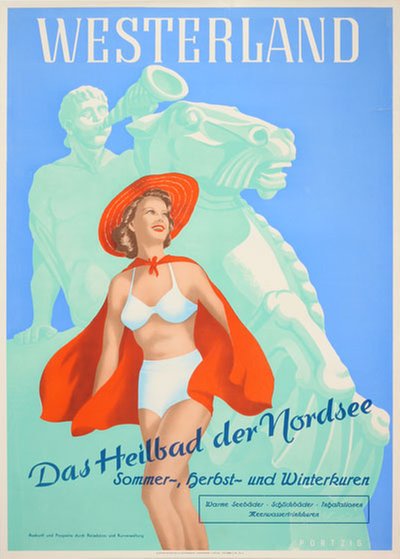 Westerland Das Heilnad der Nordsee original poster designed by Portzig