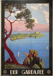 Der Gardasee - Lake Garda - Italy original vintage poster