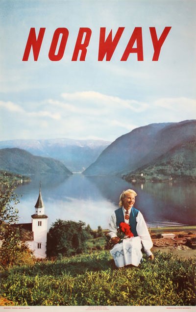 Norway Summer 1954 original poster designed by Photo: John Tedford