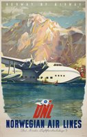 DNL-Norway-by-Airway-original-vintage-poster