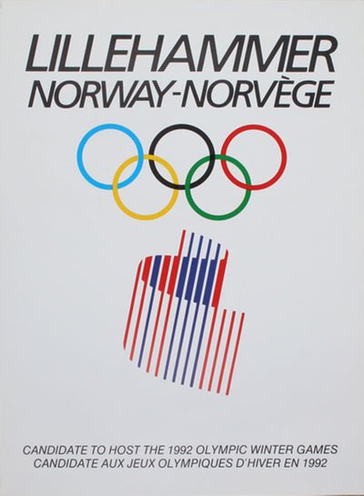 Lillehammer, Norway - Candidate 1992 Olympic Winter Games original poster 