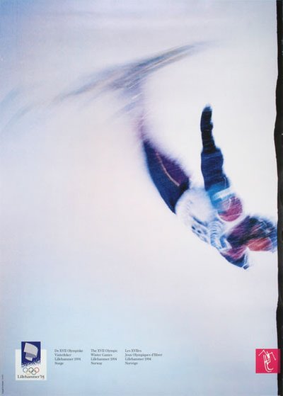 Lillehammer 94 Winter Olympics - No.14 - Freestyle Skiing original poster designed by Photo: Jim Bengston