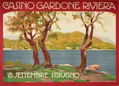 Casino Gardone Riviera original vintage poster