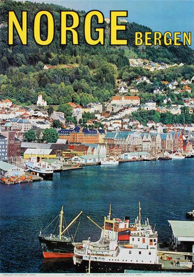 Bergen - Norge original poster designed by Photo: G. Trimboli