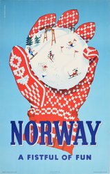 Norway - A fistful of fun original vintage poster