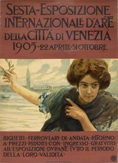 Sesta Esposizione Internazionale d'Arte della Città di Venezia 1905 original vintage poster
