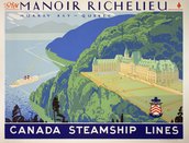 Canada Steamship Lines - Manoir Richelieu original vintage poster