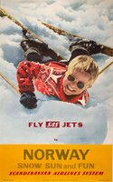 Fly-SAS-Jets-to-Norway-Snow-Sun-Fun-original-vintage-poster