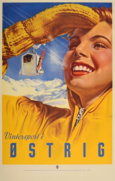 Austria Ski poster original poster designed by Aigner, Paul (1909-1984)