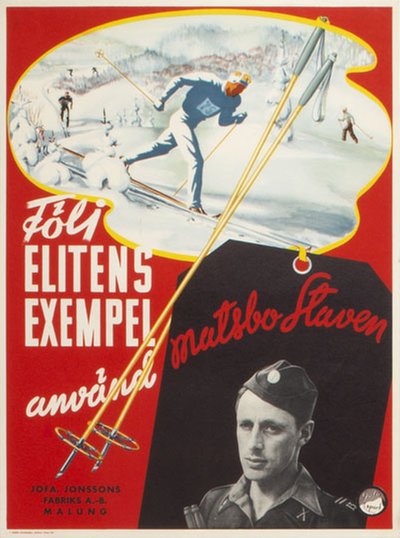 Matsbostaven Swedish ski poster original poster 