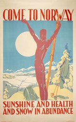 Come to Norway Sunshine and healt original vintage poster