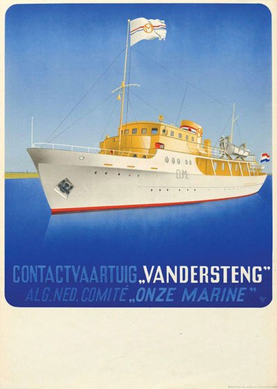Vandersteng Onze Marine original poster designed by BVV