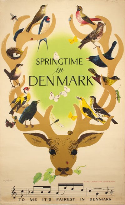 Springtime in Denmark original poster designed by Vagnby, Viggo (1896-1966)