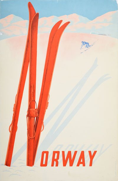 Norway Ski Poster original poster designed by Lemeunier, Claude (1928-2010)