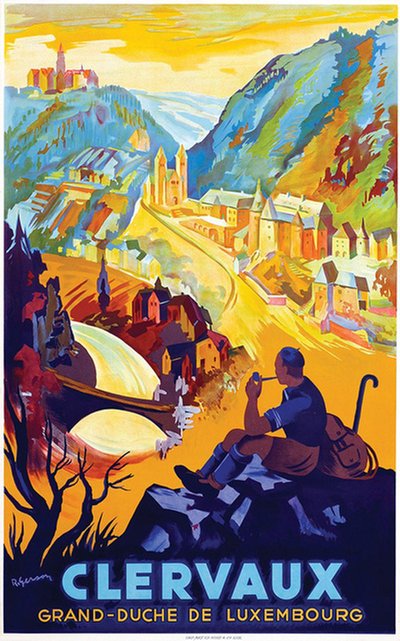 Clervaux - Grand-Duche de Luxembourg original poster designed by Gerson, Roger (1913-1966)