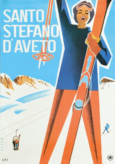 Santo Stefano D'Aveto original poster designed by Puppo, Mario (1905-1977)