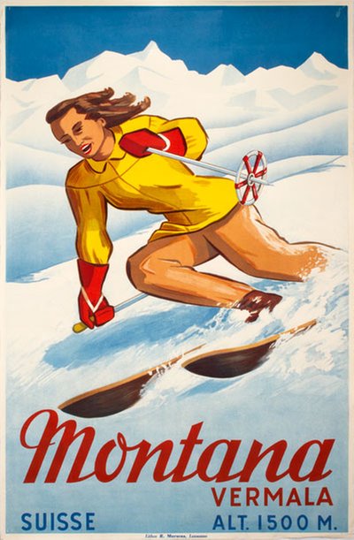 Montana Vermala original poster designed by Sagalowitz 'Sagal', Wladimir (1898-1969)