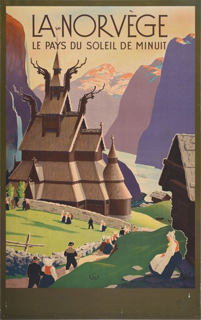 La Norvège - Le Pays du Soleil de Minuit original poster designed by Gull, Ivar