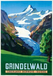 Grindelwald Oberland Bernois-Suisse original vintage poster