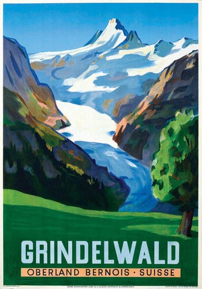 Grindelwald Oberland Bernois-Suisse original poster designed by Jegerlehner, Hans (1906-1974)