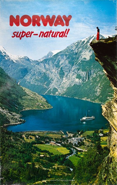 Norway - Geiranger super-natural original poster designed by Photo: Johan Berge