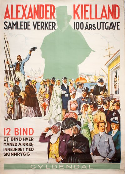 Alexander Kielland samlede verker original poster 