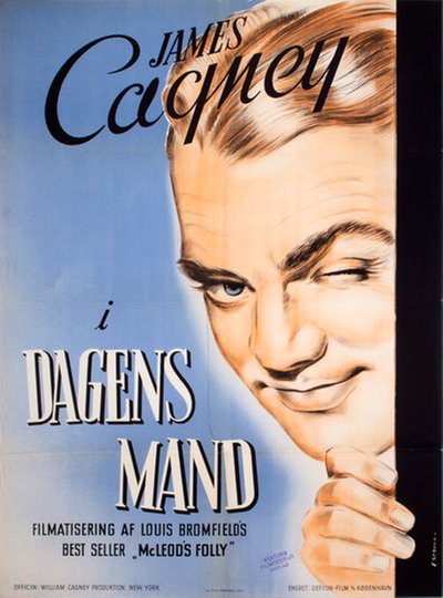 Dagens Mand - (Johnny Come Lately) original poster designed by E. Strand