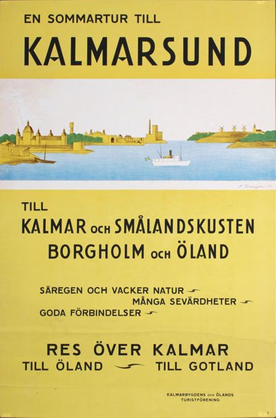 Kalmarsund Sweden original poster designed by Kreuger, Sven (1891-1967)