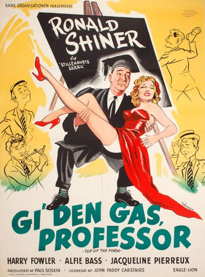 Top of the Form (1953) original poster designed by K. Wenzel