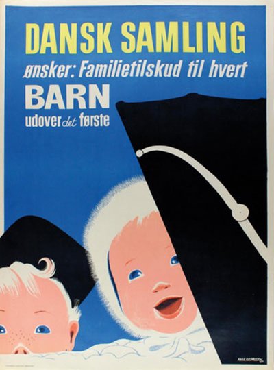 Dansk Samling original poster designed by Rasmussen, Aage (1913-1975)