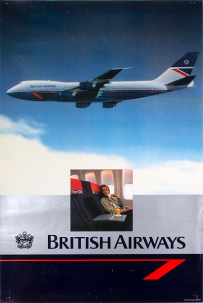 British Airways 747 Jumo Jet original poster 