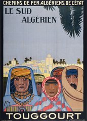 Touggourt - Le Sud Algerien original vintage poster