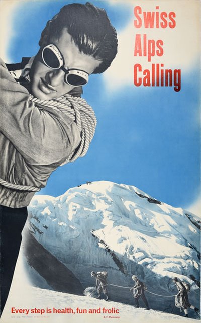 Swiss Alps Calling original poster designed by Aeschbach, Hans (1911-1999)