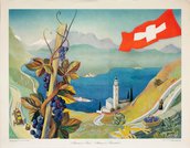 Automme en Suisse - Autumn in Switzerland original vintage poster