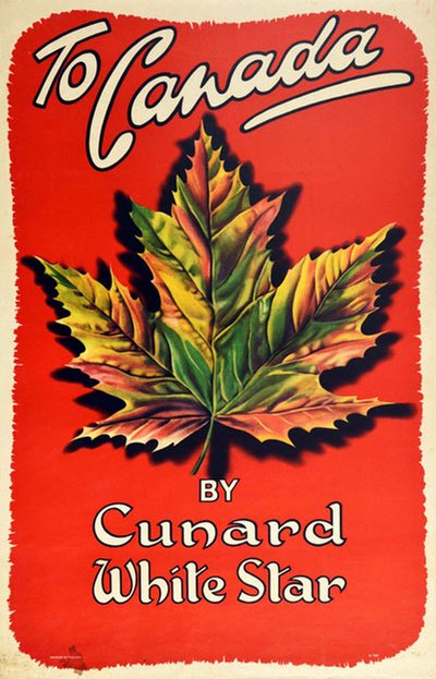 Canada Cunard White Star Line original poster 
