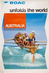 BOAC Australia original vintage poster