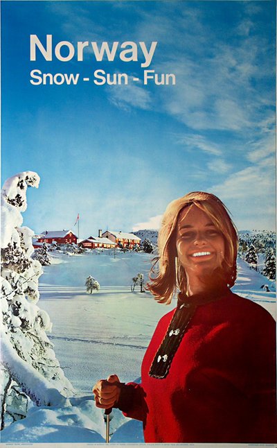 Norway - 1969 - Snow Sun Fun  original poster 