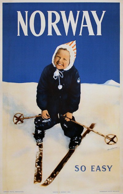 Norway Ski Poster original poster designed by Eidem