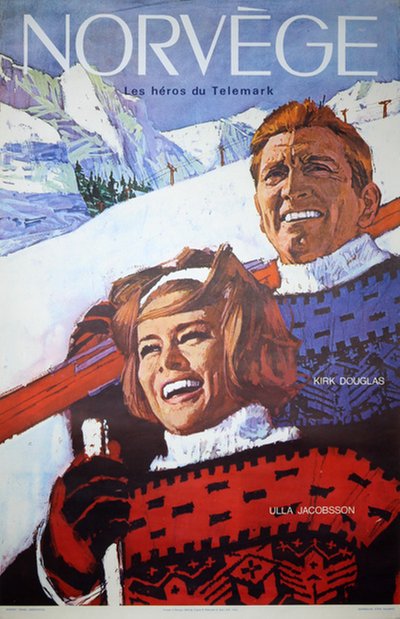 Norvège ski poster original poster 