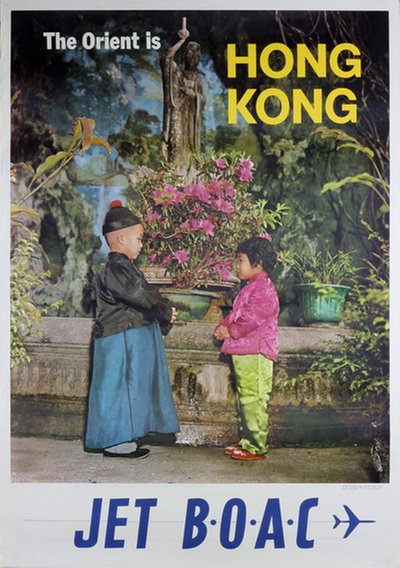 BOAC - The Orient is Hong Kong original poster 