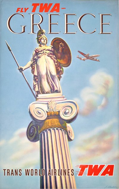 TWA Greece original poster 